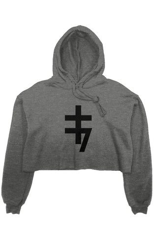 Alesi Apparel Double Cross crop Top Hoodie 