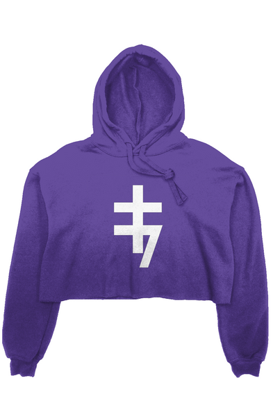 Alesi Apparel Double Cross Crop Top Hoodie 