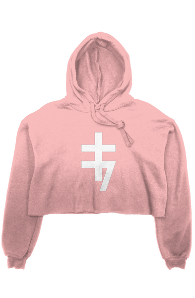 Alesi Apparel Double Cross Crop Top Hoodie 