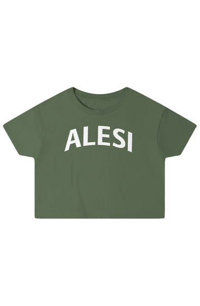 Alesi Apparel Double Cross Crop Top