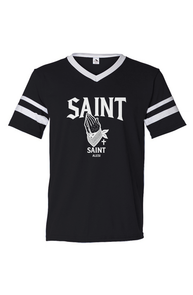 Alesi Apparel Saint V-Neck Striped Sleeves Jersey