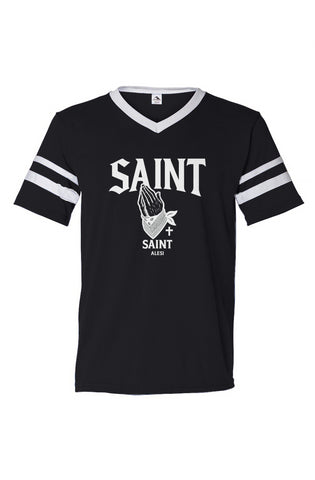 Alesi Apparel Saint V-Neck Striped Sleeves Jersey